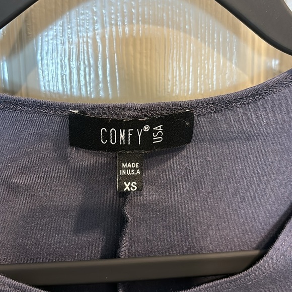 Comfy USA asymmetrical crop top Sz XS EUC - Picture 3 of 7